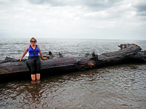 Karen Duquette in Lake Superior